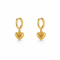 Shell Heart Shaped Earrings Dangle Gold Vermeil