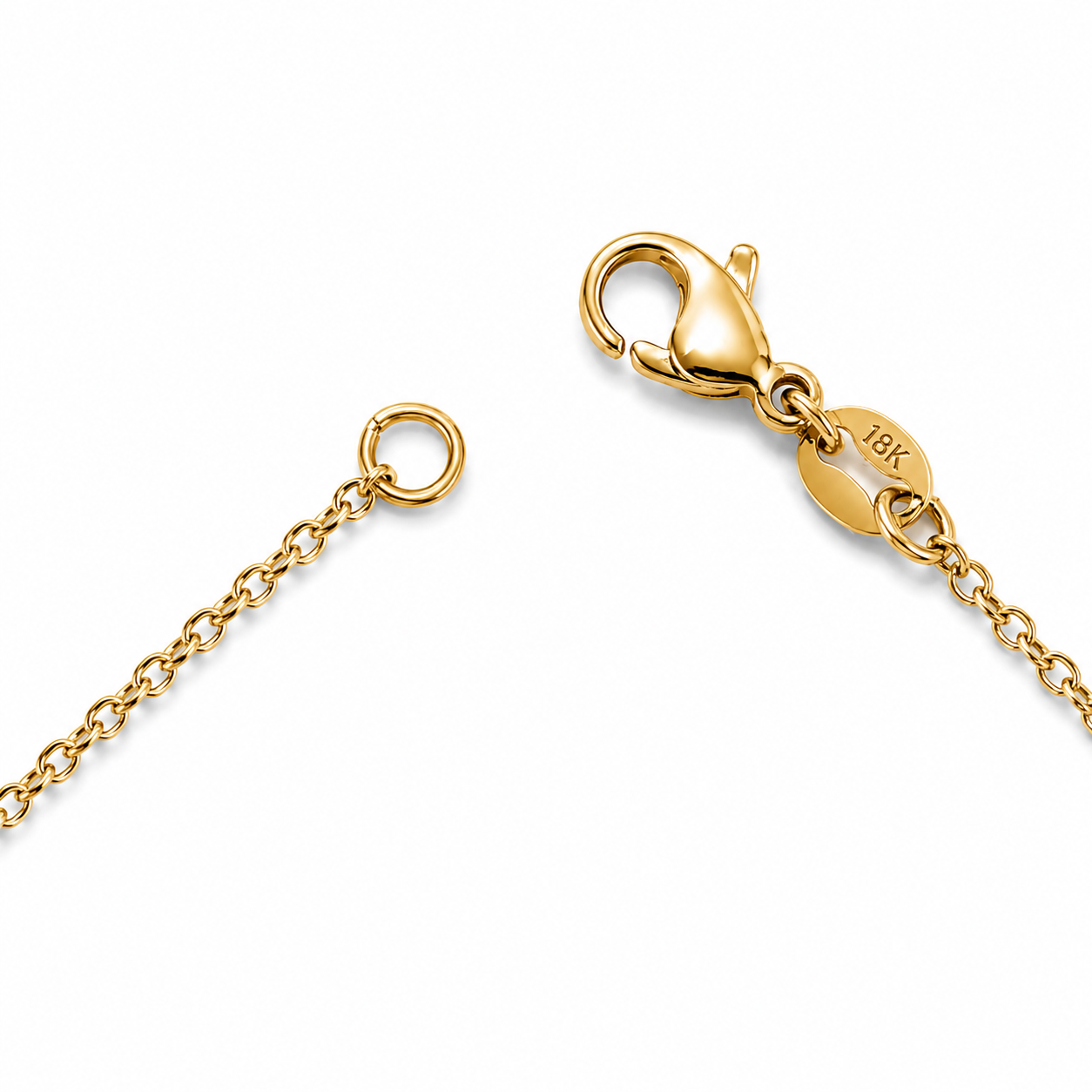 Lab Grown Stone Tear 18K Gold Vermeil Necklace