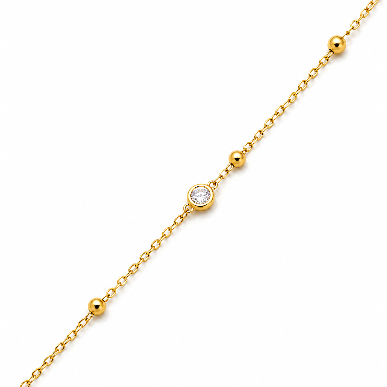 Lab Grown 1 Karrat Moissanite Gold Vermeil Bracelet