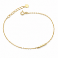 Gold bracelet with a heart clasp on a white background