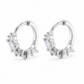 Orion Cascade Silver Huggies