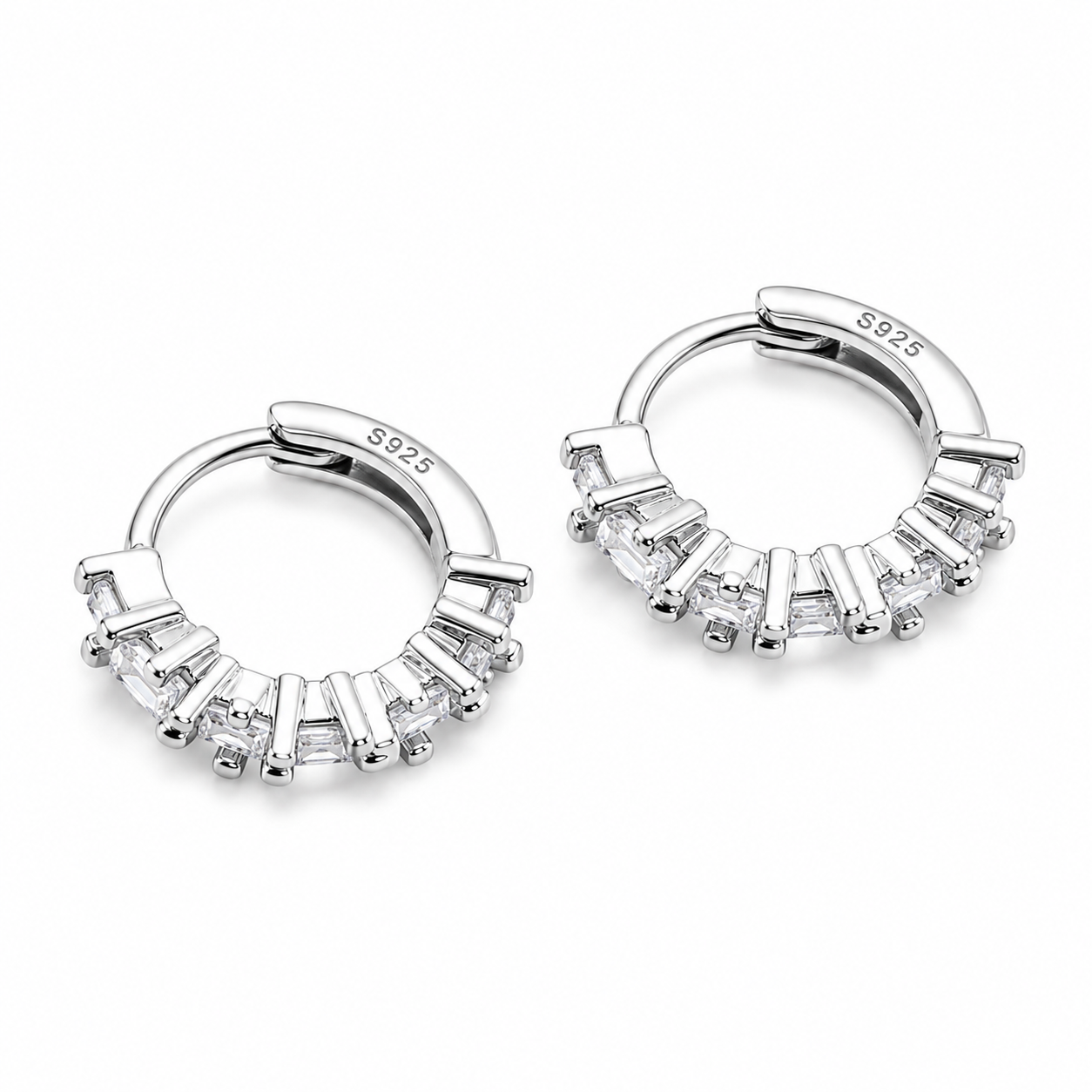 Orion Cascade Silver Huggies