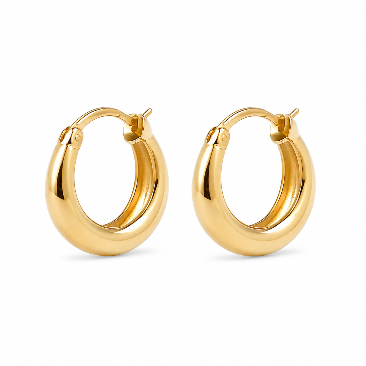 Lunara Classic Gold Hoops