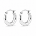 Lunara Classic Silver Hoops