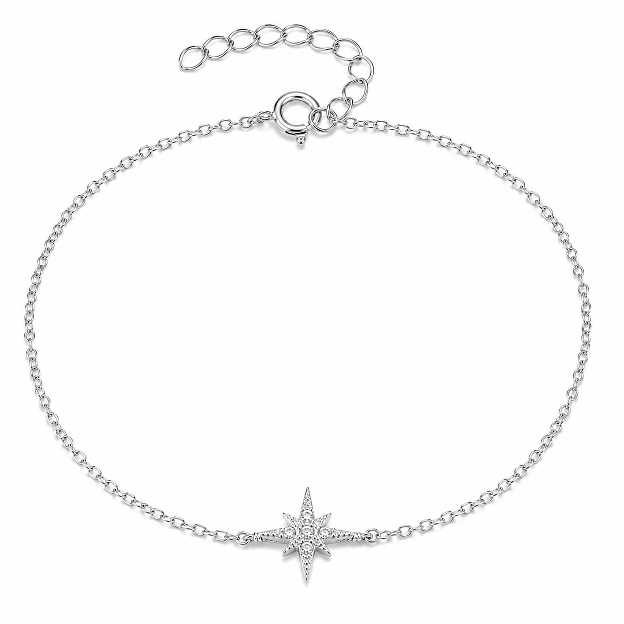 Aurelia Silver North Star Bracelet