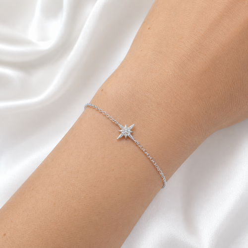 Aurelia Silver North Star Bracelet