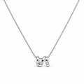 Collier pendentif fleur délicate en vermeil or et oxyde de zirconium
