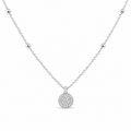 Collier pendentif fleur délicate en vermeil or et oxyde de zirconium