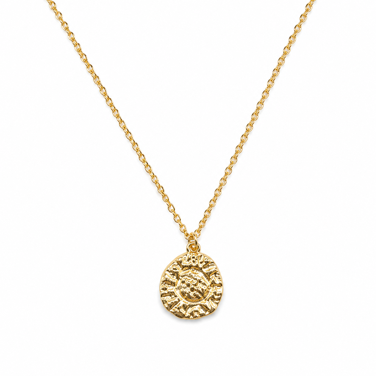 Collier pendentif fleur délicate en vermeil or et oxyde de zirconium