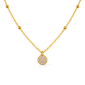 Collier pendentif fleur délicate en vermeil or et oxyde de zirconium