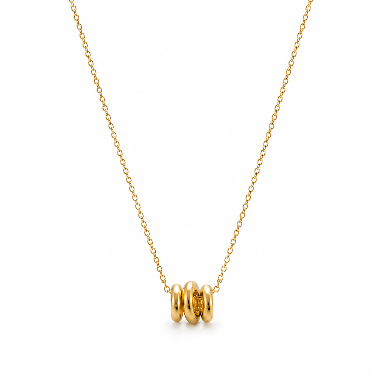 Leia Gold Molten Pendant Necklace