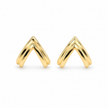 Kaia Gold Chevron Stud Earrings
