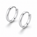 16mm 925 Sterling Silver Hoop Earrings – Classic Polished Huggie Hoops, Gift for Her