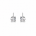 4MM 925 Sterling Silver CZ Stud Earrings – Round Brilliant Cubic Zirconia Studs, Gift for Her