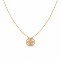 2-in-1 Clover 18K Gold Vermeil CZ Pendant Necklace – Four-Heart Convertible Jewelry, Gift for Her