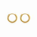 10MM 18K Gold Vermeil Huggie Hoop Earrings – Classic Polished Hoops, Gift for Her