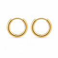 12MM 18K Gold Vermeil Huggie Hoop Earrings – Classic Polished Medium Hoops, Gift for Her