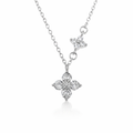 Dainty Flower Pendant 925 Sterling Silver Necklace