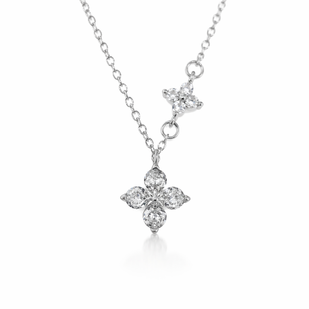 Dainty Flower Pendant 925 Sterling Silver Necklace