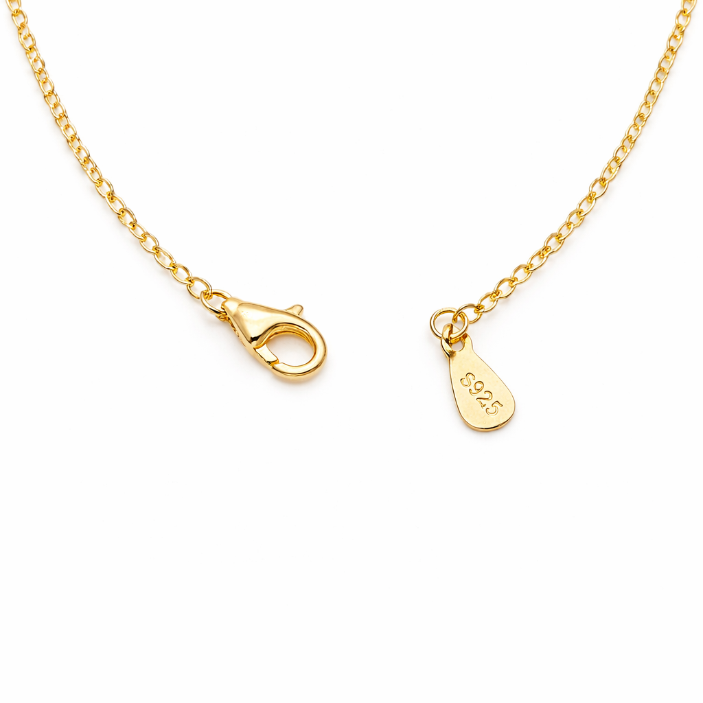 Heart Lock Pendant Gold Vermeil Necklace