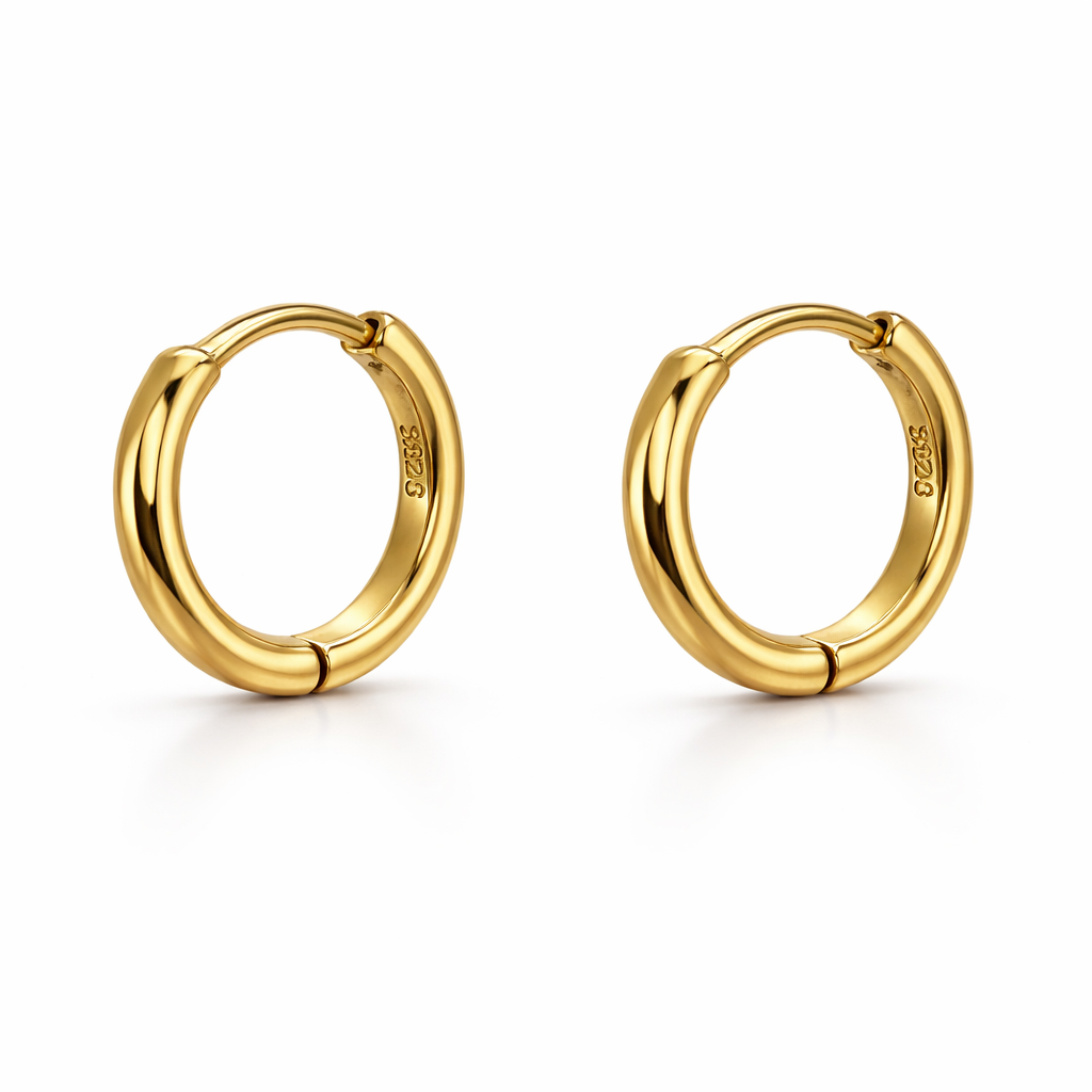 Lotus Gold Vermeil Hoop Earrings
