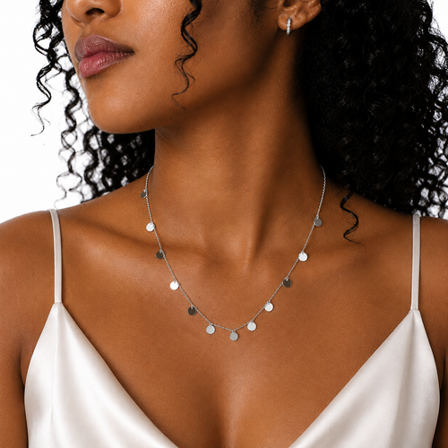Collier pendentif fleur délicate en vermeil or et oxyde de zirconium