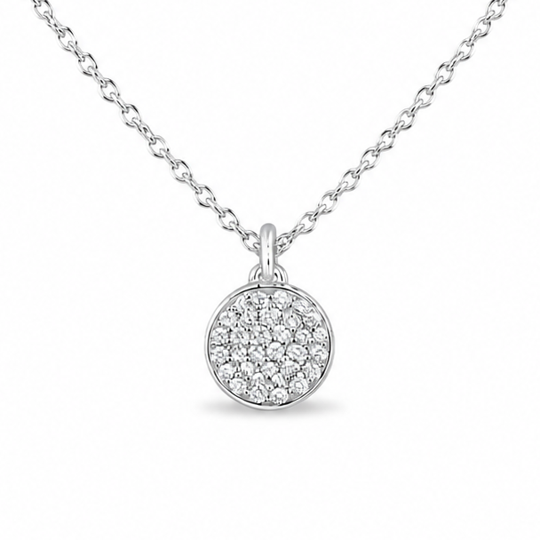 Collier pendentif fleur délicate en vermeil or et oxyde de zirconium