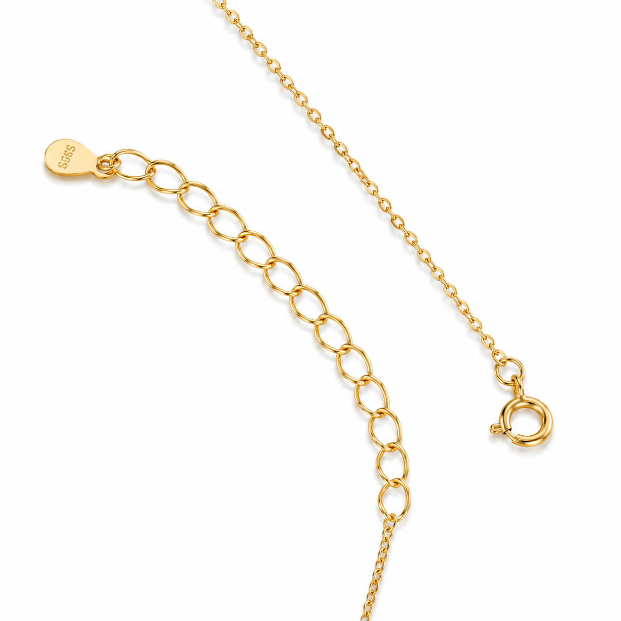 Collier pendentif fleur délicate en vermeil or et oxyde de zirconium