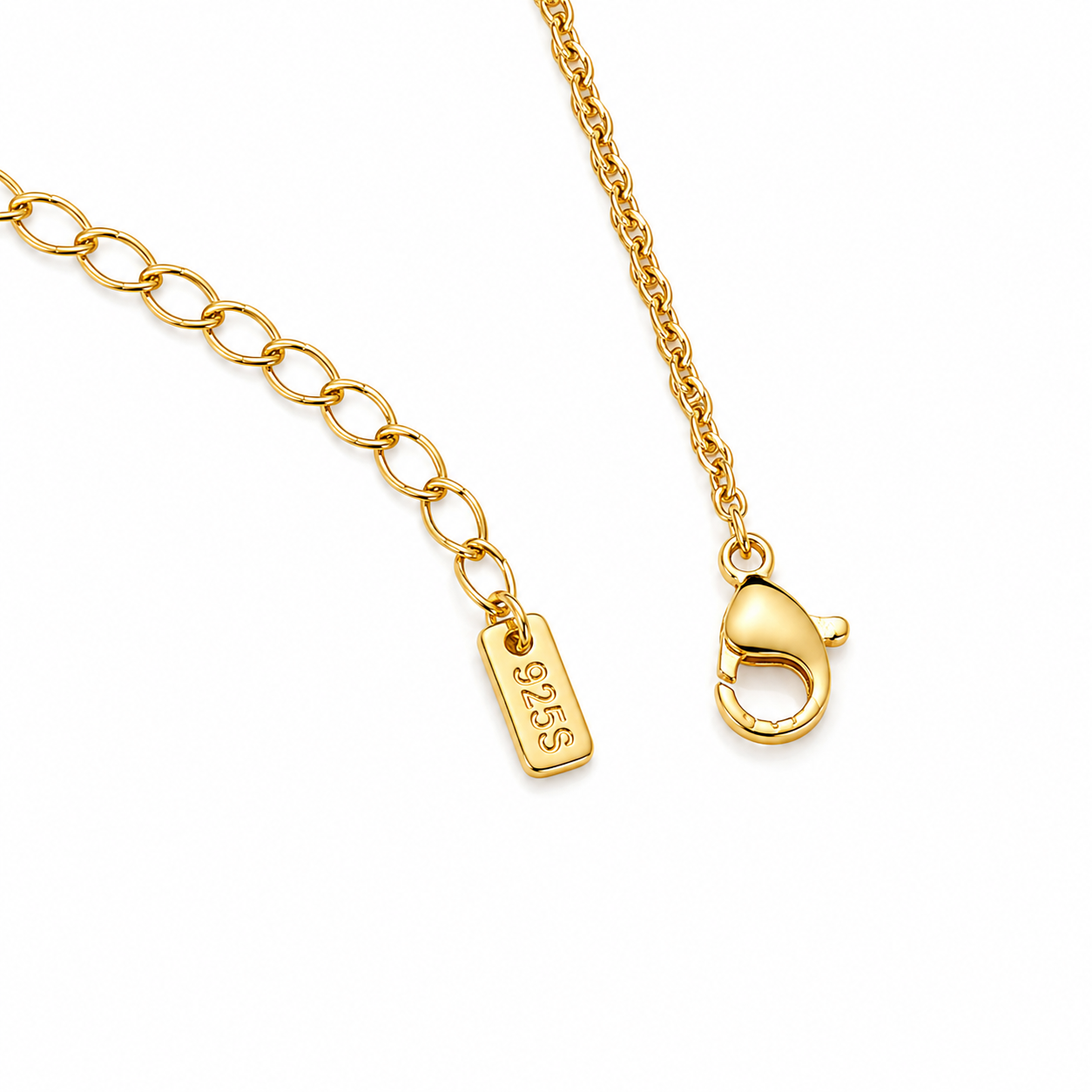 Collier pendentif fleur délicate en vermeil or et oxyde de zirconium