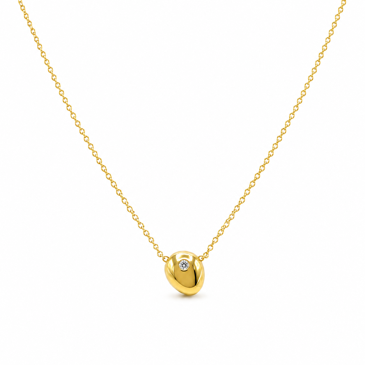 Ember Gold Pebble Necklace