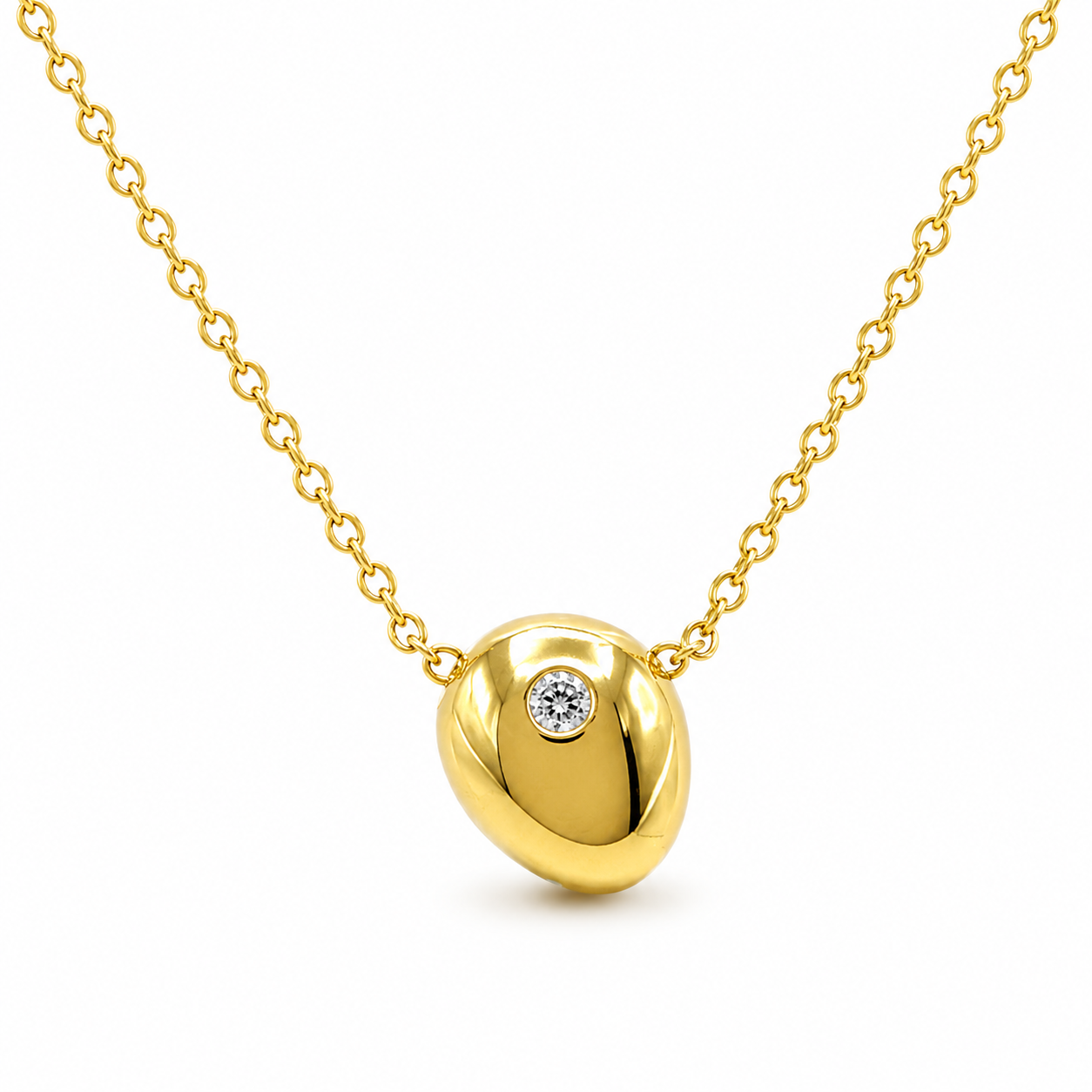 Ember Gold Pebble Necklace