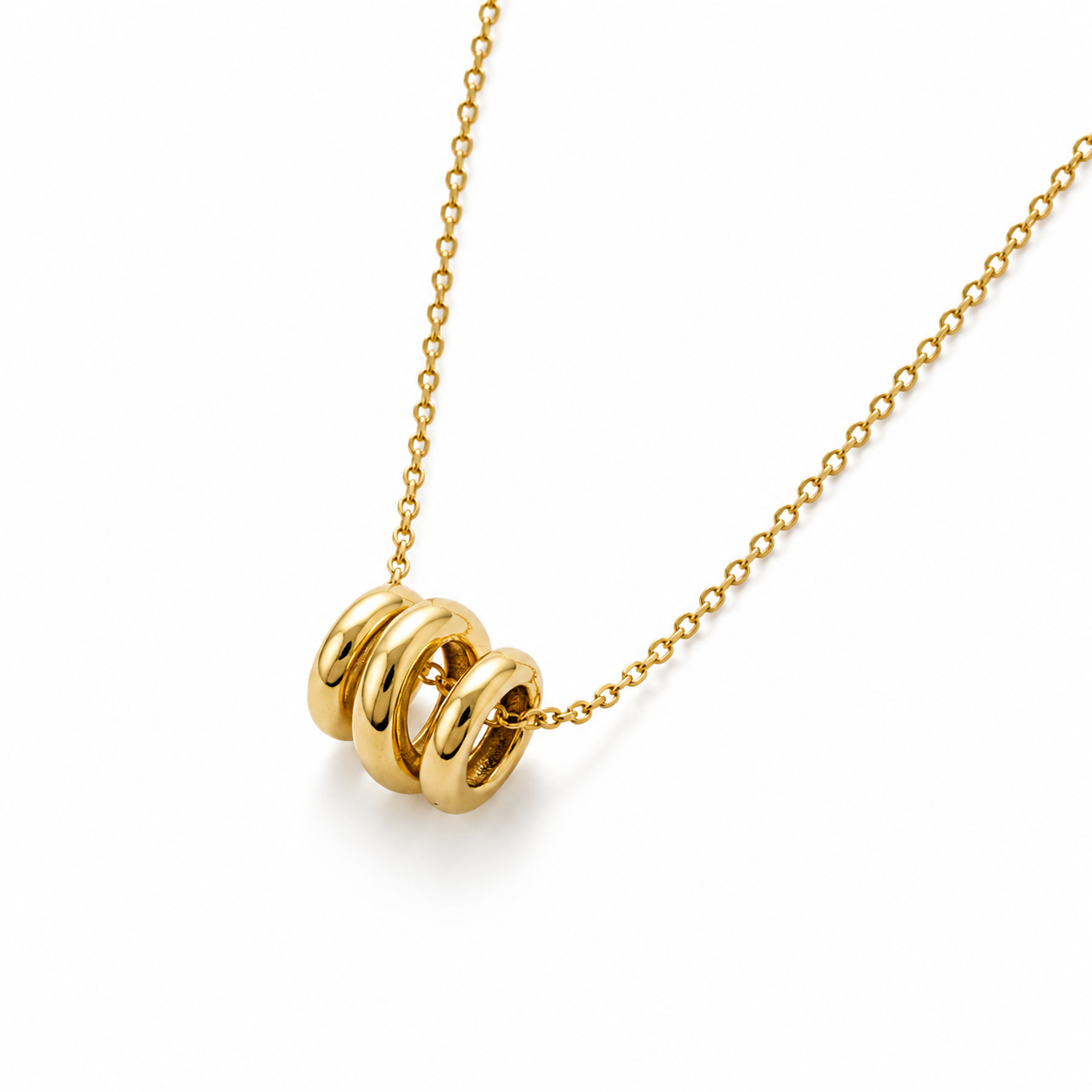 Leia Gold Molten Pendant Necklace