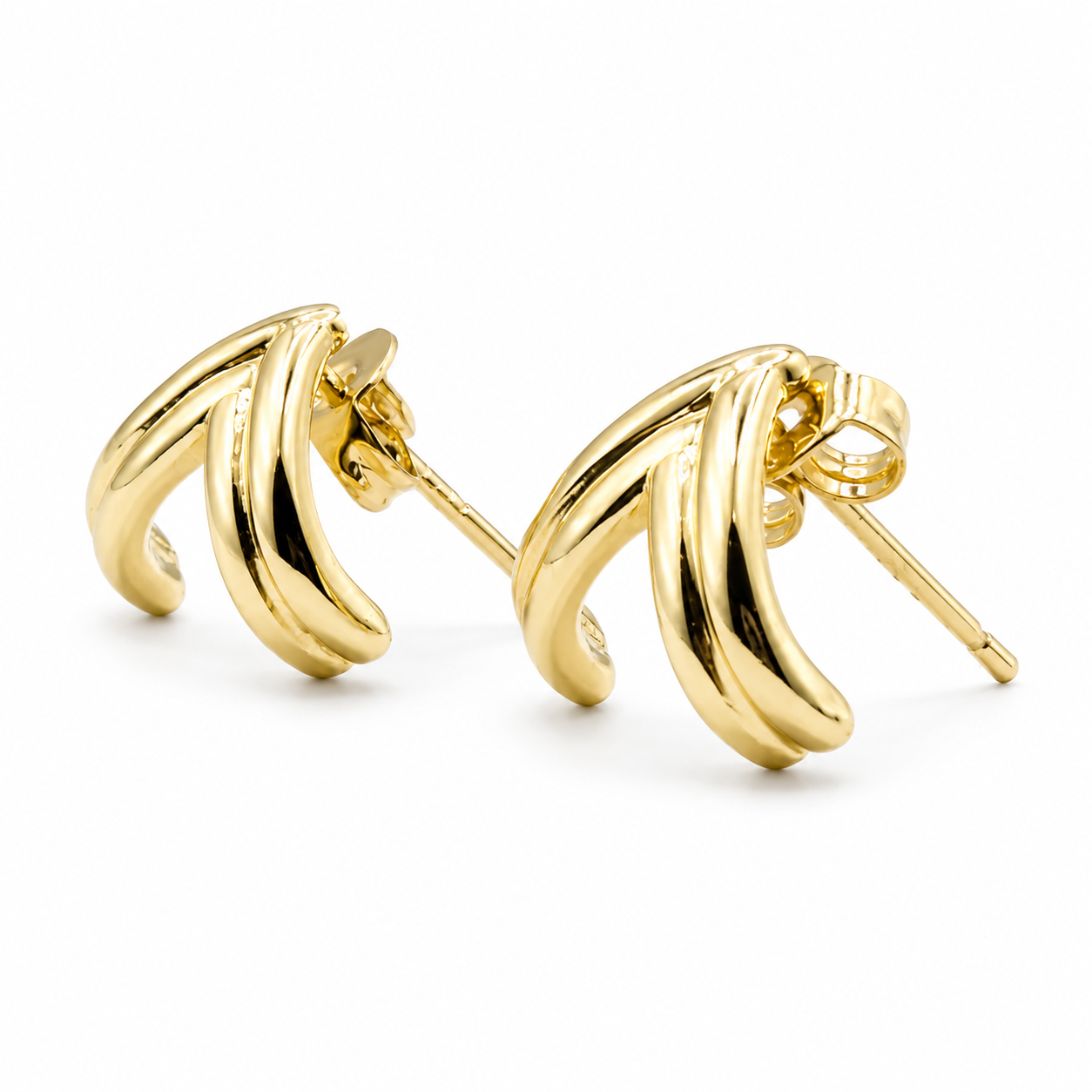 Kaia Gold Chevron Stud Earrings
