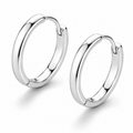 20mm 925 Sterling Silver Hoop Earrings – Classic Polished Medium Hoops, Gift for Her