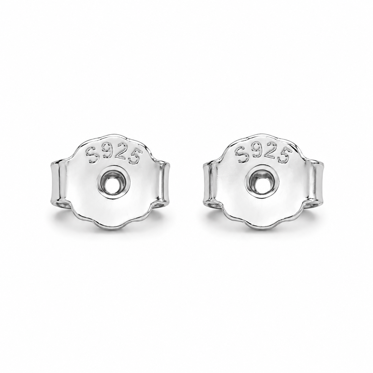 Side View 4MM Sterling Silver Cubic Zirconia Studs – Everyday Luxury Jewelry