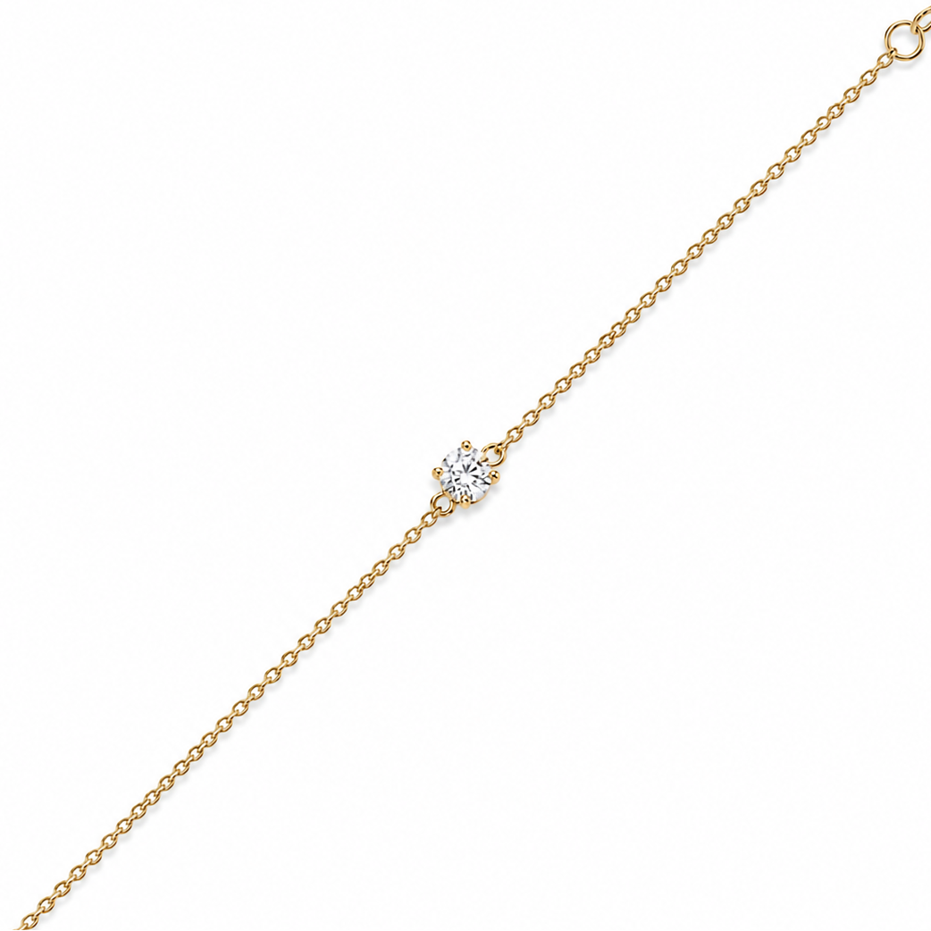 Elara Solitaire Gold Bracelet