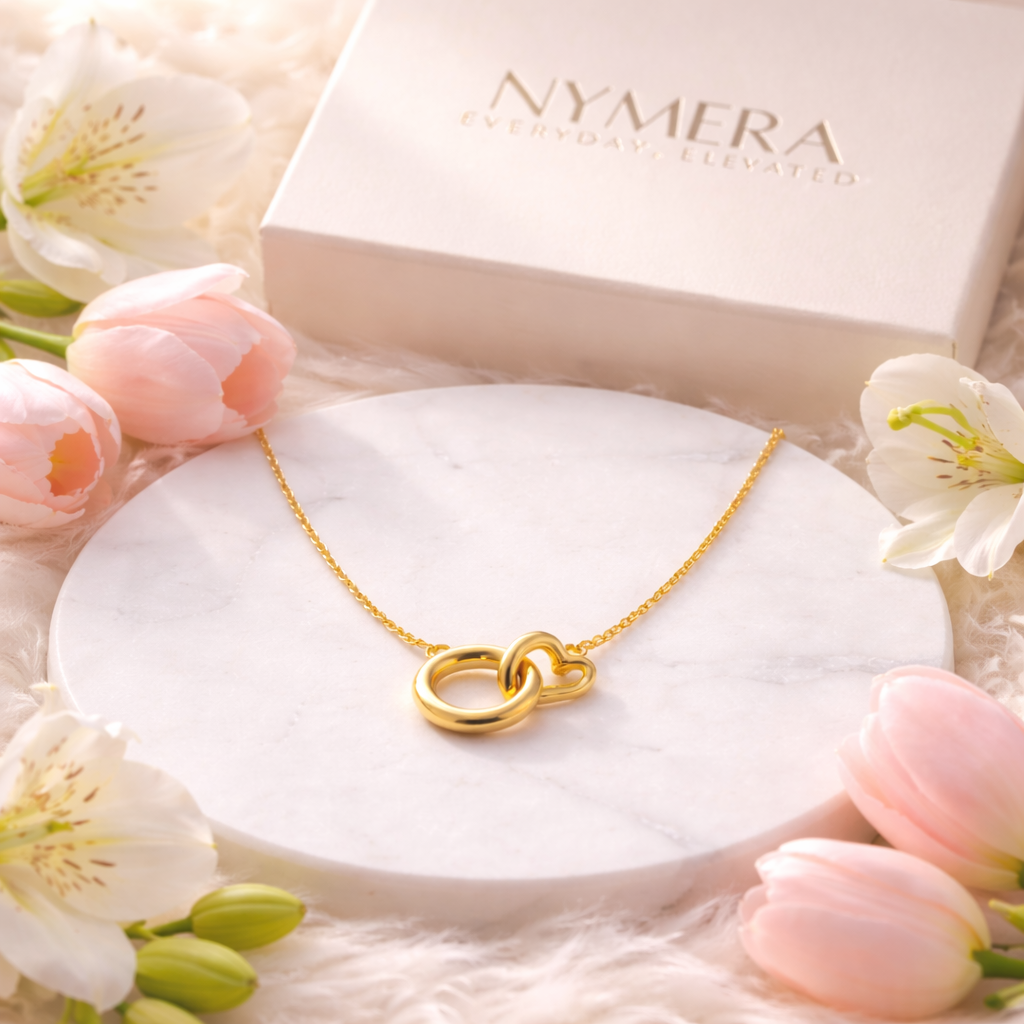 Infinity Heart Pendant Gold Vermeil Necklace