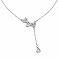 Three Hearts Sterling Silver Necklace with a Drop