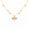 A firefly pendant necklace made of 18K Gold Vermeil and Sterling Silver 925