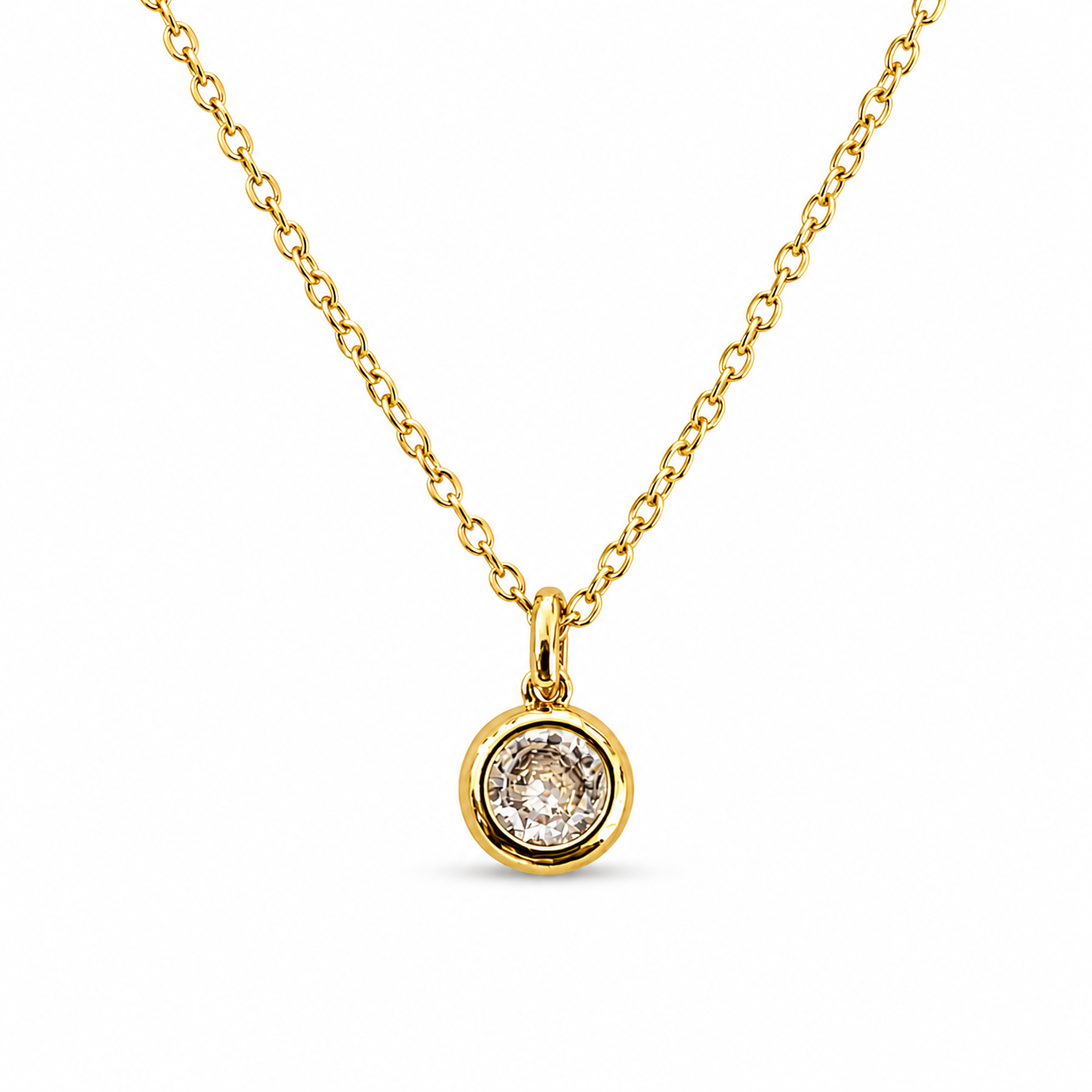 Gold Vermeil with Moissanite Stone