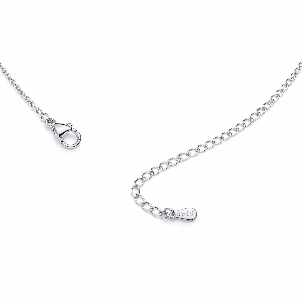 Close-Up Sterling Silver Heart Paperclip Necklace Clasp – S925 Hypoallergenic