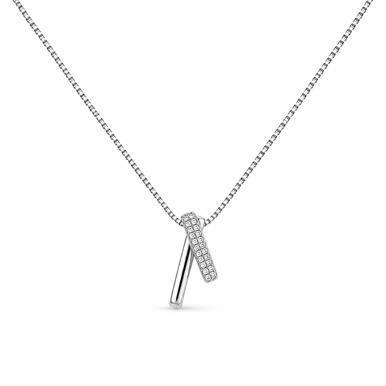 Zierlicher Blumenanhänger, Halskette aus vergoldetem Silber mit Zirkonia