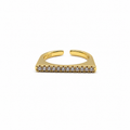 Zirconia Gold Vermeil Stackable Rings