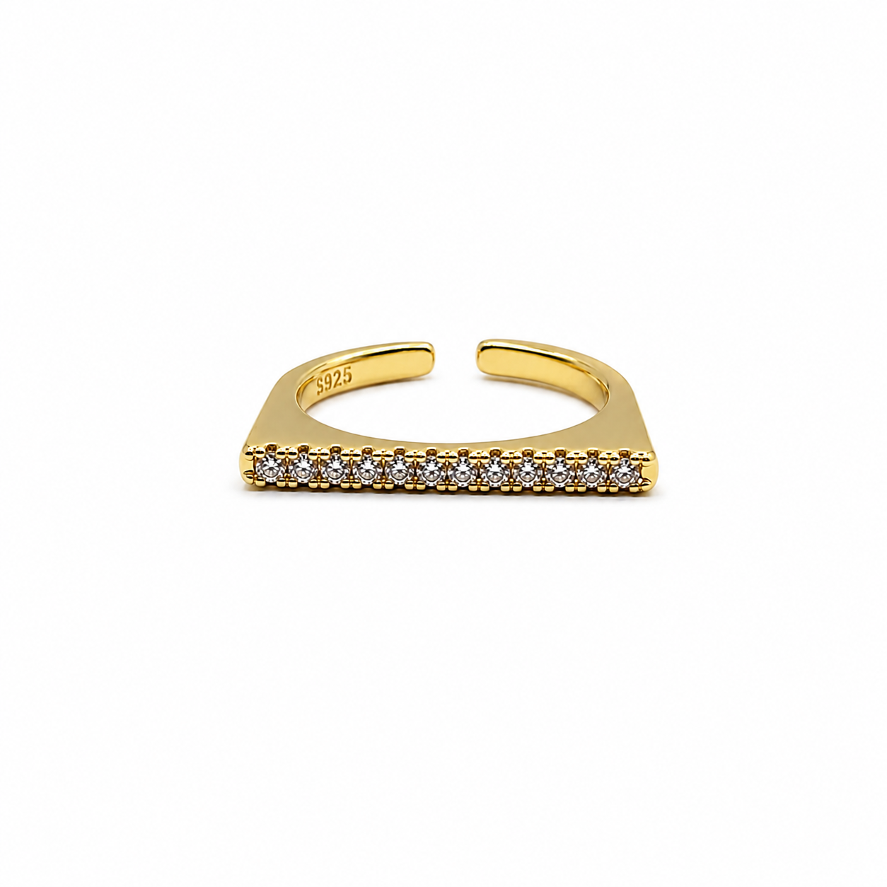 Zirconia Gold Vermeil Stackable Rings